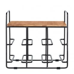 WENKO Range-bouteilles Loft I - Bambou massif / Acier inoxydable - Bambou / Noir -ÉcoMaison Soldes 1000176884 190627 16584000061 GALLERYIMAGES P000000001000176884