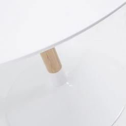 Mørteens Table Maud I - Partiellement en frêne massif / Acier - Frêne / Blanc - Diamètre : 110 cm -ÉcoMaison Soldes 1000176899 190614 06442300066 GALLERYIMAGES P000000001000176899