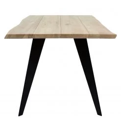 Norrwood Table Malling - Chêne massif / Acier - Noir - Chêne coloris lessivé - 220 x 100 cm -ÉcoMaison Soldes 1000176912 190614 06442700115 GALLERYIMAGES P000000001000176912