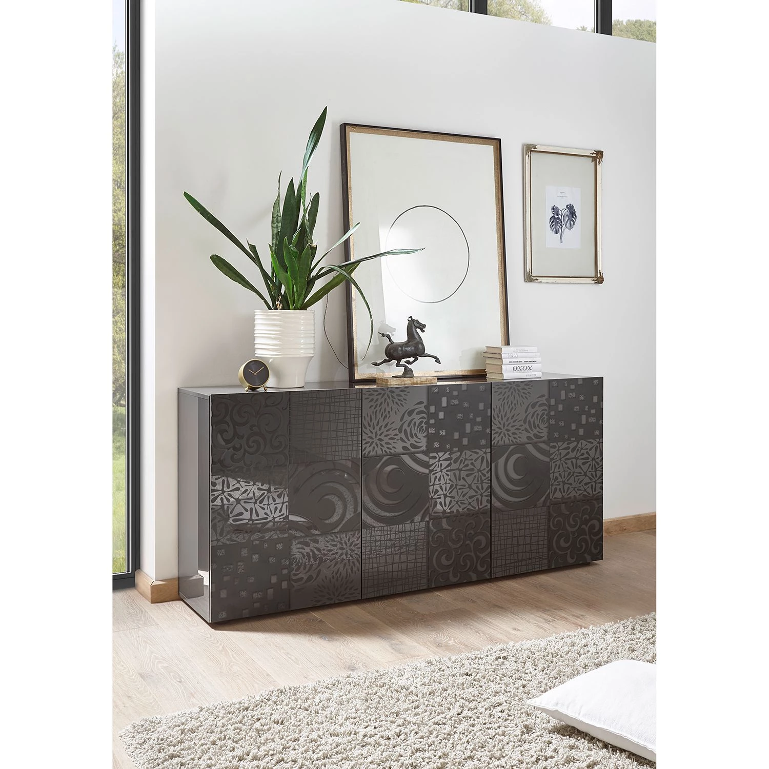LC Spa Buffet Miro II - Anthracite - Largeur : 181 cm 2 LC Spa Buffet Miro II - Anthracite - Largeur : 181 cm – Image 2