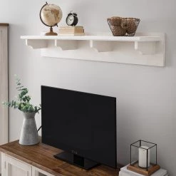 Maison Belfort Étagère murale Balignton - Pin massif - Blanc -ÉcoMaison Soldes 1000177768 211116 12502600164 MOOD DETAILS P000000001000177768 mood