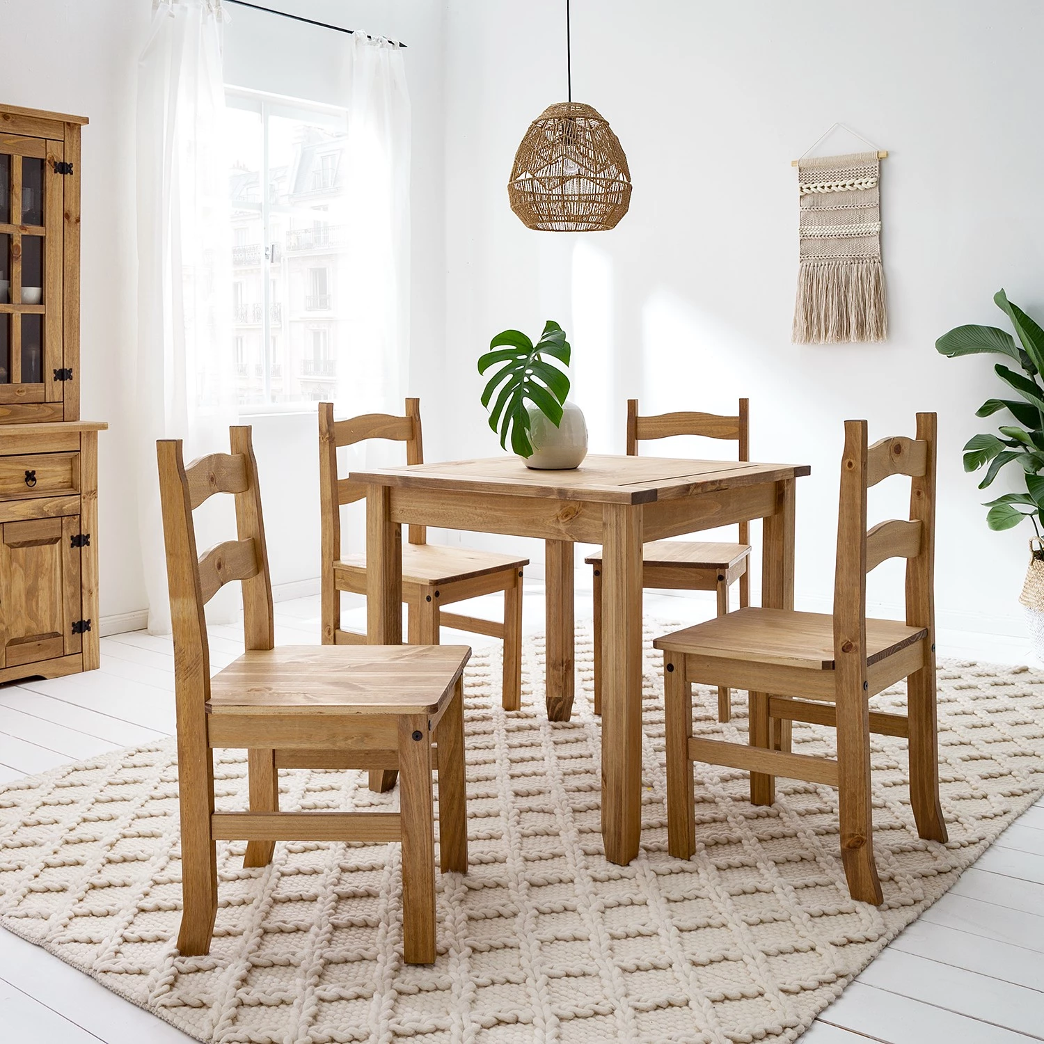 Maison Belfort Table Finca Rustica I - Pin massif - Epicéa naturel - 80 x 80 cm 2 Maison Belfort Table Finca Rustica I - Pin massif - Epicéa naturel - 80 x 80 cm – Image 2