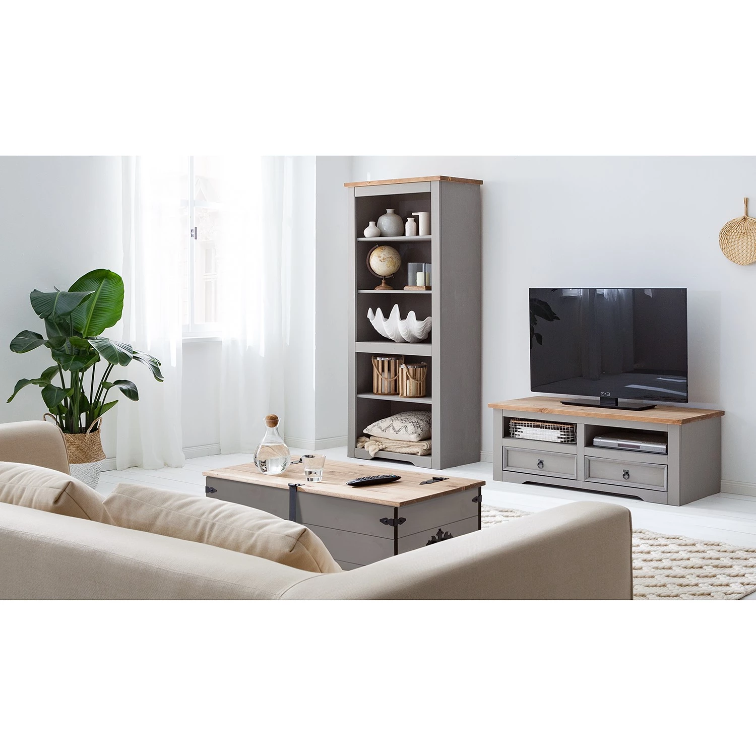 Maison Belfort Étagère Finca Rustica - Pin massif - Pin gris 2 Maison Belfort Étagère Finca Rustica - Pin massif - Pin gris – Image 2