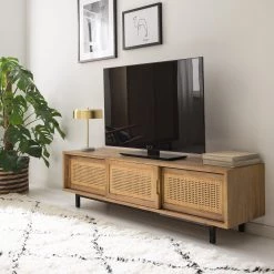 Ars manufacti Meuble TV Vina - Manguier massif / Rotin - Manguier / Noir 23 Ars manufacti Meuble TV Vina - Manguier massif / Rotin - Manguier / Noir -ÉcoMaison Soldes 1000178070 200320 14034300002 MOOD DETAILS P000000001000178070 mood