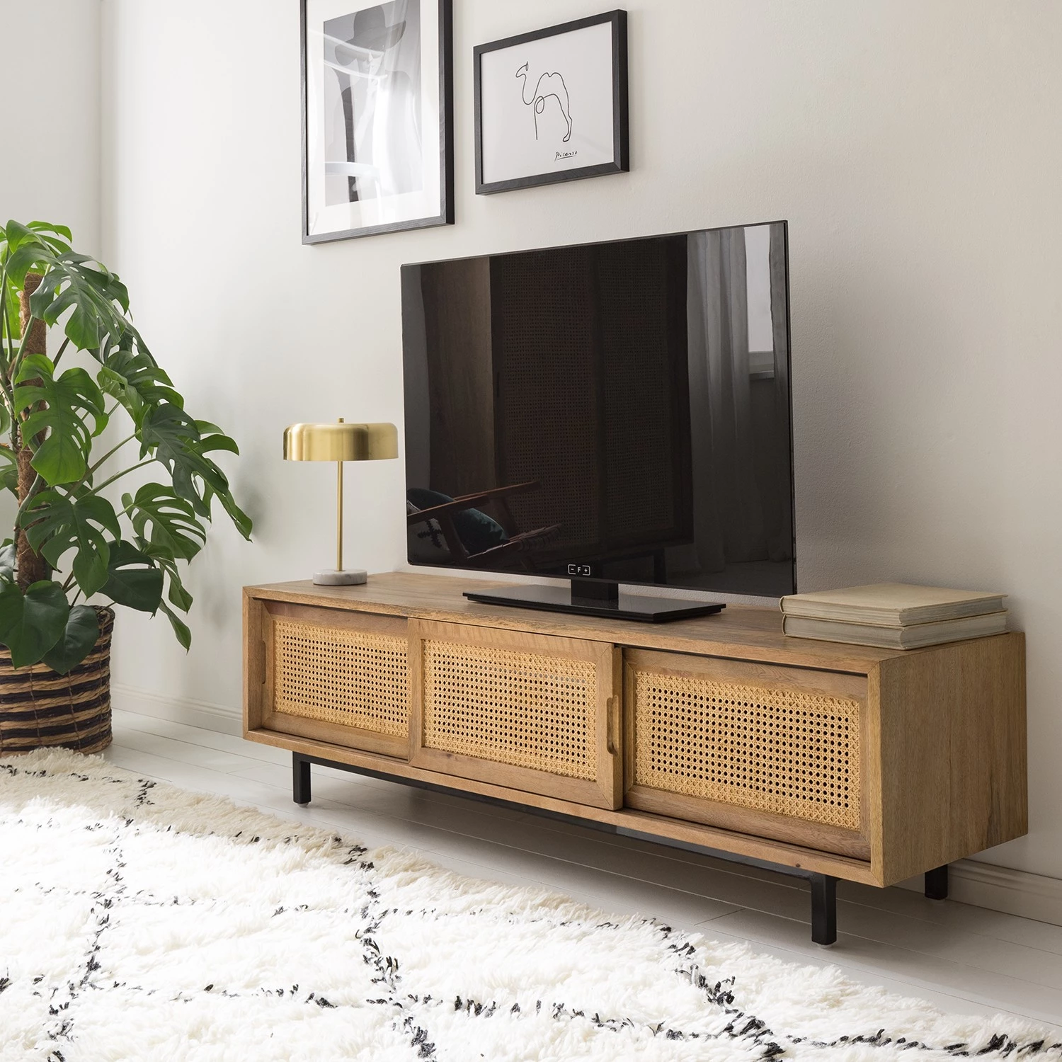 Ars manufacti Meuble TV Vina - Manguier massif / Rotin - Manguier / Noir 9 Ars manufacti Meuble TV Vina - Manguier massif / Rotin - Manguier / Noir – Image 9