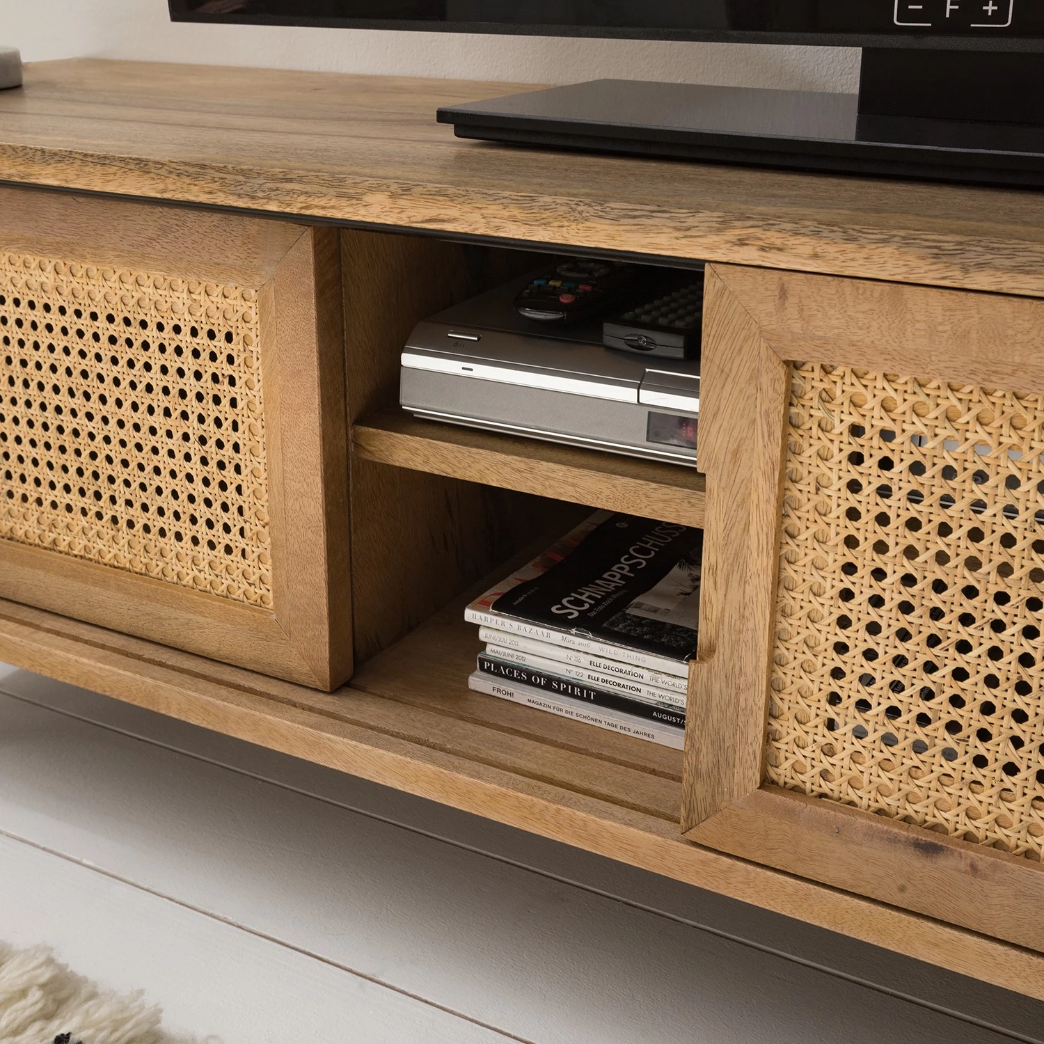 Ars manufacti Meuble TV Vina - Manguier massif / Rotin - Manguier / Noir 11 Ars manufacti Meuble TV Vina - Manguier massif / Rotin - Manguier / Noir – Image 11