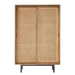 Ars manufacti Buffet haut Vina - Manguier massif / Rotin - Manguier / Noir -ÉcoMaison Soldes 1000178071 200323 13583400012 DETAILS P000000001000178071