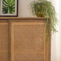 Ars manufacti Buffet haut Vina - Manguier massif / Rotin - Manguier / Noir -ÉcoMaison Soldes 1000178071 200324 13412500003 DETAILS P000000001000178071