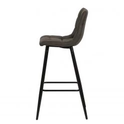 Ars manufacti Chaises de bar Donnell (lot de 2) - Microfibre/ Acier - Noir mat - Anthracite -ÉcoMaison Soldes 1000178088 190913 11554400026 DETAILS P000000001000178088