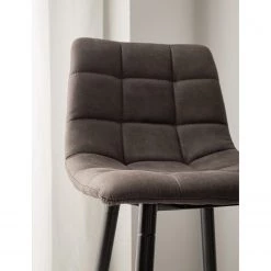 Ars manufacti Chaises de bar Donnell (lot de 2) - Microfibre/ Acier - Noir mat - Anthracite -ÉcoMaison Soldes 1000178088 200310 11100600008 DETAILS P000000001000178088