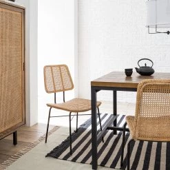 Ars manufacti Chaise Vina I - Rotin / Métal - Rotin / Noir -ÉcoMaison Soldes 1000178092 200428 12090700006 MOOD DETAILS P000000001000178092 mood