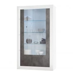 LC Spa Vitrine Urbino - Imitation béton / Blanc