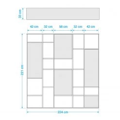 Loftscape Bibliothèque Emporior VII - Blanc crème - Largeur : 224 cm 5 Loftscape Bibliothèque Emporior VII - Blanc crème - Largeur : 224 cm -ÉcoMaison Soldes 1000178971 190801 08301600018 SKETCH DETAILS P000000001000178971 sketch