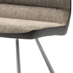 Fredriks Banc Kiama - Imitation cuir / Tissé à plat - Acier inoxydable - Cappuccino -ÉcoMaison Soldes 1000179065 190725 10293100245 DETAILS P000000001000179065