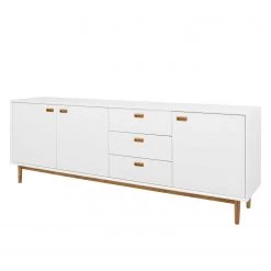 Tenzo Buffet Svea III - Blanc / Imitation chêne