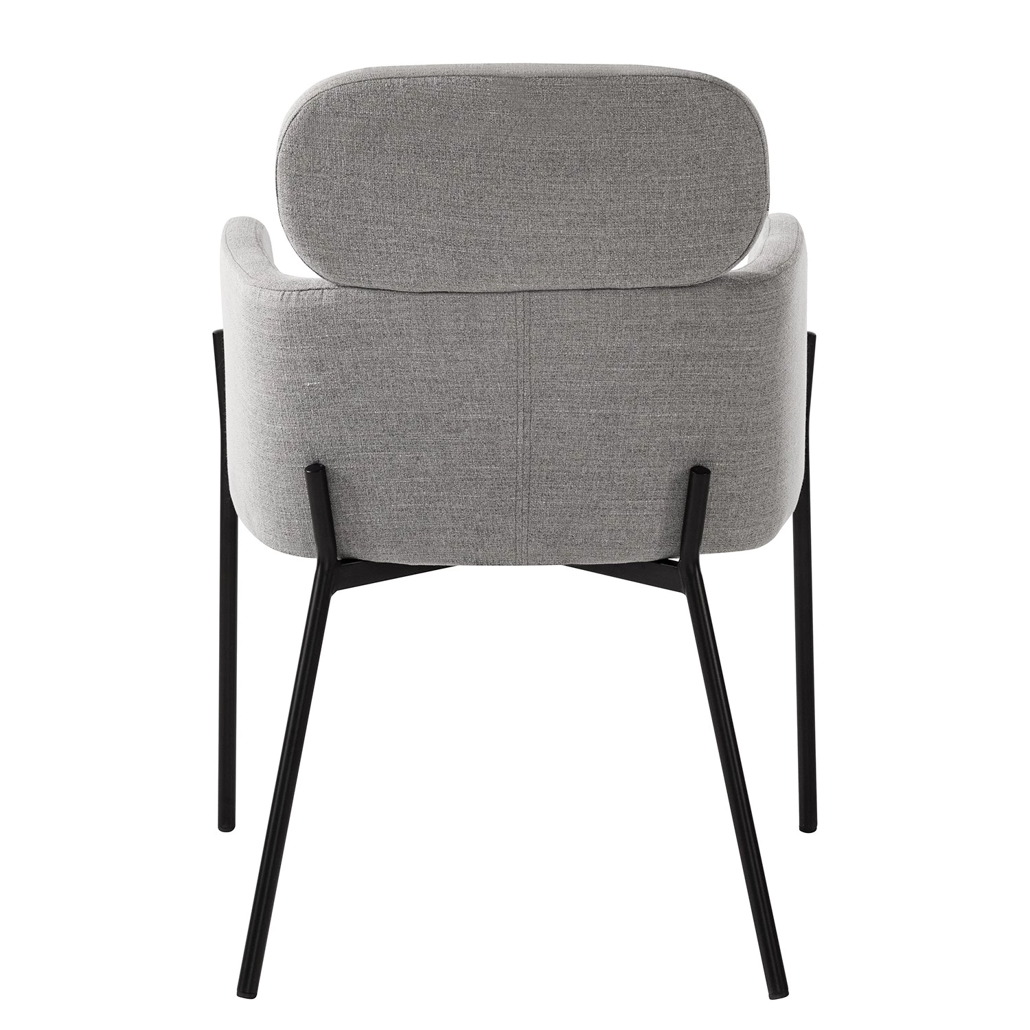 Mørteens Chaises à accoudoirs Menly - Tissu / Métal - Noir - Gris 7 Mørteens Chaises à accoudoirs Menly - Tissu / Métal - Noir - Gris – Image 7