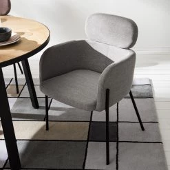 Mørteens Chaises à accoudoirs Menly - Tissu / Métal - Noir - Gris 18 Mørteens Chaises à accoudoirs Menly - Tissu / Métal - Noir - Gris -ÉcoMaison Soldes 1000179460 200122 12294700014 MOOD DETAILS P000000001000179460 mood