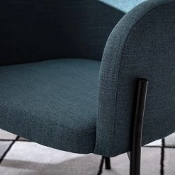 Mørteens Chaises à accoudoirs Menly - Tissu / Métal - Noir - Bleu Gris -ÉcoMaison Soldes 1000179462 200122 12294700025 DETAILS P000000001000179462