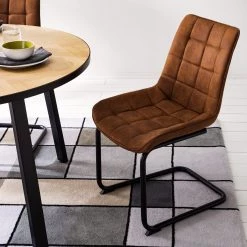 Fredriks Chaise cantilever Kemmel - Microfibre / Métal - Noir - Cognac - Lot de 2 16 Fredriks Chaise cantilever Kemmel - Microfibre / Métal - Noir - Cognac - Lot de 2 -ÉcoMaison Soldes 1000179472 200122 12294800050 MOOD DETAILS P000000001000179472 mood