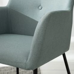 Mørteens Chaises à accoudoirs Mehle - Tissu / Métal - Noir - Vert menthe -ÉcoMaison Soldes 1000179473 200310 11380700050 DETAILS P000000001000179473