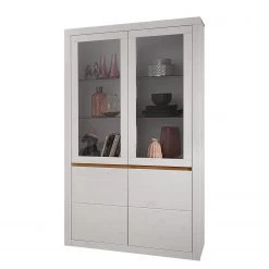 Naturoo Armoire vitrine Maceio II - Pin massif - Epicéa blanc