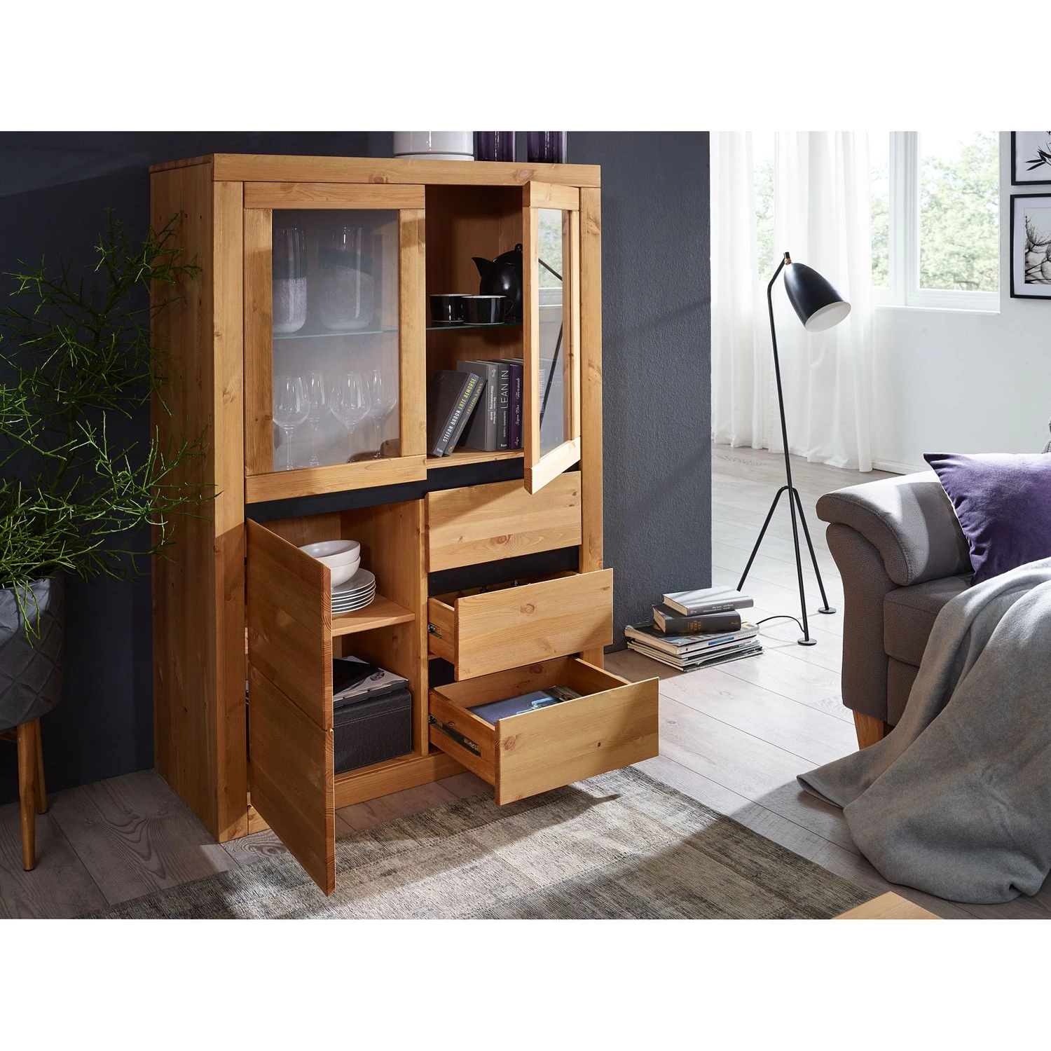 Naturoo Buffet haut Maceio I - Pin massif - Pin 3 Naturoo Buffet haut Maceio I - Pin massif - Pin – Image 3