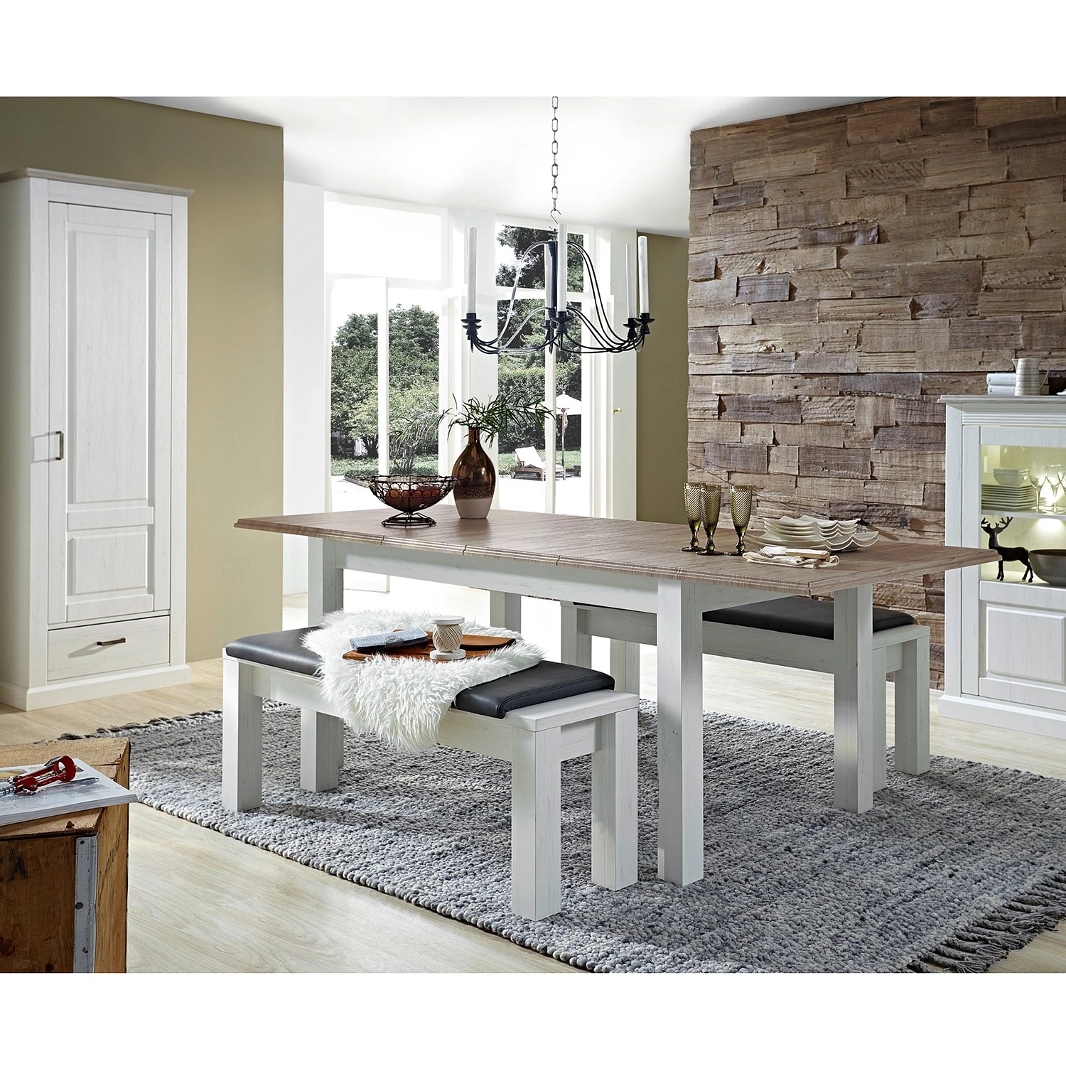 Ridgevalley Table Curzu - Extensible - Taupe - Largeur : 180 cm 3 Ridgevalley Table Curzu - Extensible - Taupe - Largeur : 180 cm – Image 3