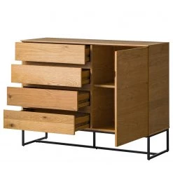 Ars Natura Commode Nozza - Placage en bois véritable - Chêne / Noir -ÉcoMaison Soldes 1000182823 200214 14501900030 DETAILS P000000001000182823