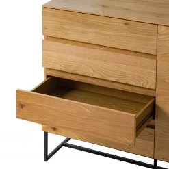 Ars Natura Commode Nozza - Placage en bois véritable - Chêne / Noir -ÉcoMaison Soldes 1000182823 200214 14501900032 DETAILS P000000001000182823