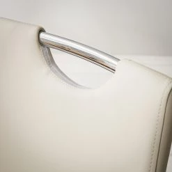 Fredriks Chaises cantilever Nevia I - Imitation cuir / Métal - Chrome - Cuir synthétique Aleli: Créme - Lot de 2 -ÉcoMaison Soldes 1000183823 200206 06303500055 DETAILS P000000001000183823