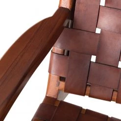 Ars manufacti Fauteuil design Bourbourg - Cuir tressé / Teck massif - marron cognac / Teck 27 Ars manufacti Fauteuil design Bourbourg - Cuir tressé / Teck massif - marron cognac / Teck -ÉcoMaison Soldes 1000183947 200204 15373200025 DETAILS P000000001000183947