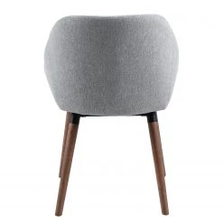 Mørteens Chaises à accoudoirs Maadi (lot de 2) - Tissu / Fer - Gris clair / Noyer -ÉcoMaison Soldes 1000184087 190812 13043100006 DETAILS P000000001000184087