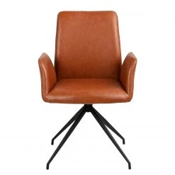 Fredriks Chaise à accoudoirs Mailly II - rotatif - Imitation cuir / Acier - Marron / Noir 12 Fredriks Chaise à accoudoirs Mailly II - rotatif - Imitation cuir / Acier - Marron / Noir -ÉcoMaison Soldes 1000184099 190812 13043900079 DETAILS P000000001000184099