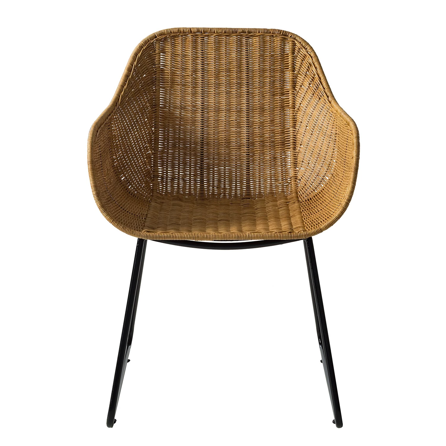 Ars manufacti Chaises à accoudoirs Vuna - Rotin / Métal - Rotin naturel / Noir 4 Ars manufacti Chaises à accoudoirs Vuna - Rotin / Métal - Rotin naturel / Noir – Image 4