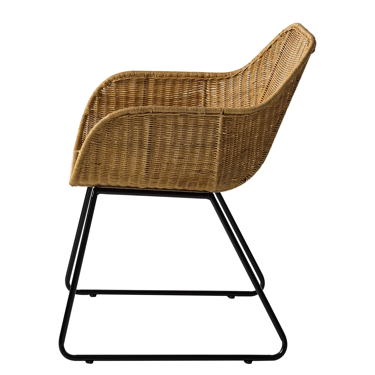 Ars manufacti Chaises à accoudoirs Vuna - Rotin / Métal - Rotin naturel / Noir 5 Ars manufacti Chaises à accoudoirs Vuna - Rotin / Métal - Rotin naturel / Noir – Image 5