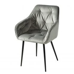 Jack & Alice Chaises à accoudoirs Tilly - Velours / Métal - Noir - Gris 16 Jack & Alice Chaises à accoudoirs Tilly - Velours / Métal - Noir - Gris -ÉcoMaison Soldes 1000184190 200207 09400600023 DETAILS P000000001000184190