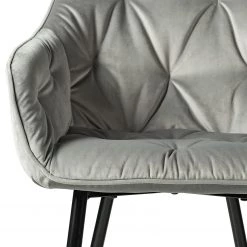 Jack & Alice Chaises à accoudoirs Tilly - Velours / Métal - Noir - Gris 17 Jack & Alice Chaises à accoudoirs Tilly - Velours / Métal - Noir - Gris -ÉcoMaison Soldes 1000184190 200207 09400700024 DETAILS P000000001000184190