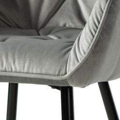 Jack & Alice Chaises à accoudoirs Tilly - Velours / Métal - Noir - Gris 19 Jack & Alice Chaises à accoudoirs Tilly - Velours / Métal - Noir - Gris -ÉcoMaison Soldes 1000184190 200207 09400700026 DETAILS P000000001000184190