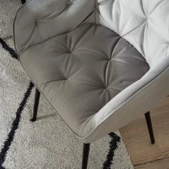 Jack & Alice Chaises à accoudoirs Tilly - Velours / Métal - Noir - Gris 21 Jack & Alice Chaises à accoudoirs Tilly - Velours / Métal - Noir - Gris -ÉcoMaison Soldes 1000184190 200414 13030700003 DETAILS P000000001000184190