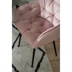 Jack & Alice Chaises à accoudoirs Tilly - Velours / Métal - Noir - Rose vieilli -ÉcoMaison Soldes 1000184191 200414 13030800006 DETAILS P000000001000184191