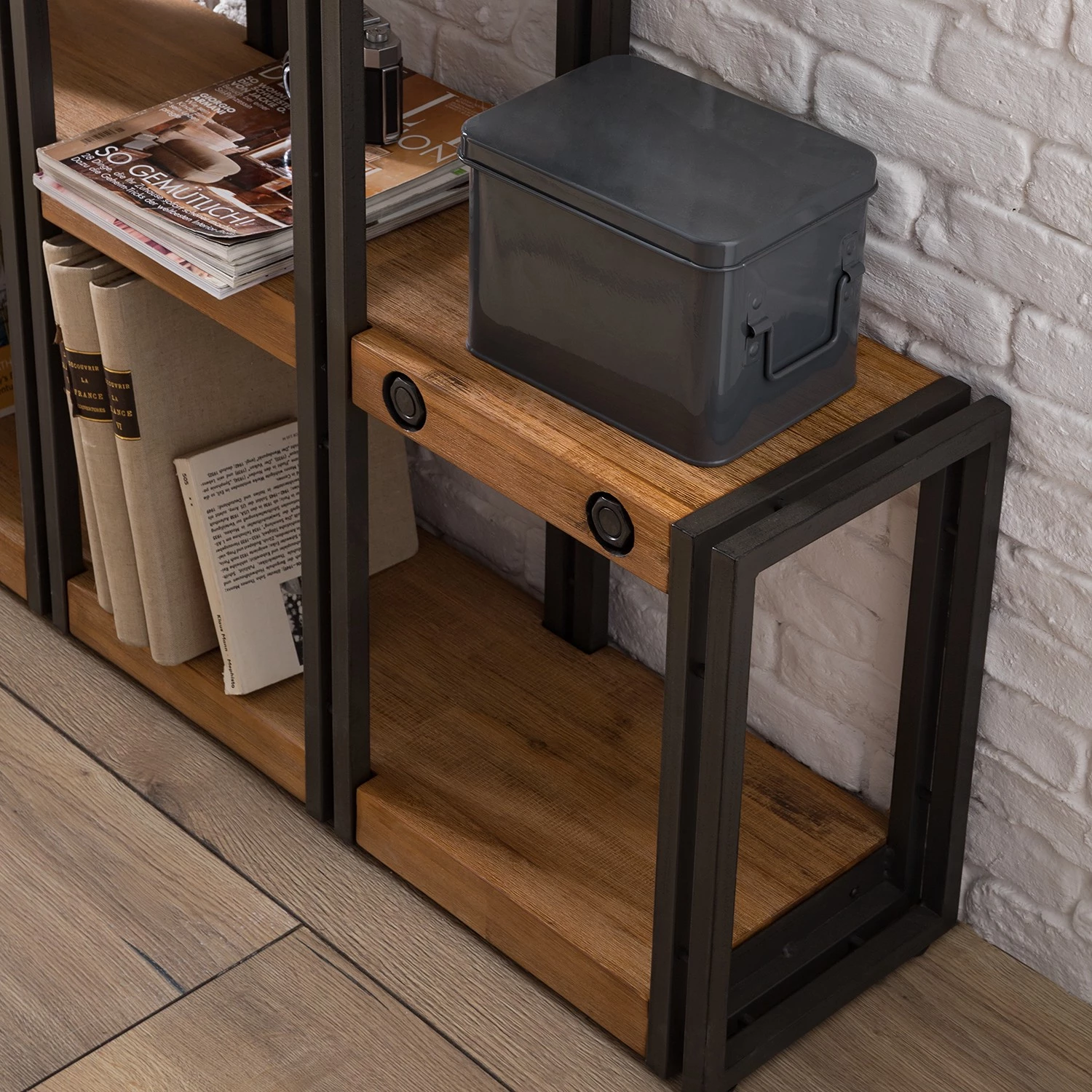 Ars manufacti Étagère Manchester - Acacia massif / Métal - Acacia / Anthracite 8 Ars manufacti Étagère Manchester - Acacia massif / Métal - Acacia / Anthracite – Image 8