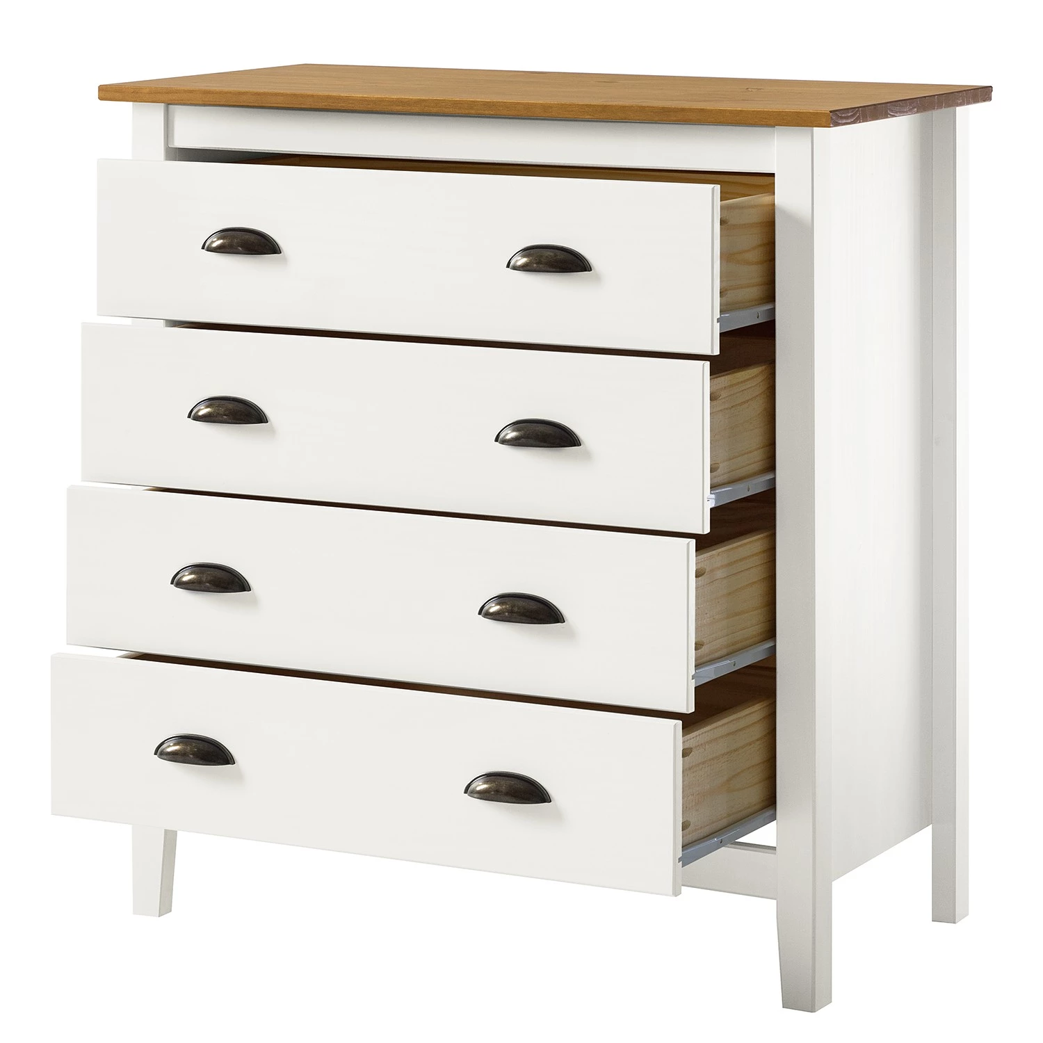 Maison Belfort Commode Rivery II - Pin massif - Blanc 5 Maison Belfort Commode Rivery II - Pin massif - Blanc – Image 5
