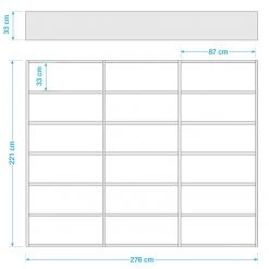 Loftscape Bibliothèque Empire - Blanc crème - Hauteur : 221 cm - Largeur : 276 cm -ÉcoMaison Soldes 1000188192 190925 11273400013 SKETCH DETAILS P000000001000188192 sketch