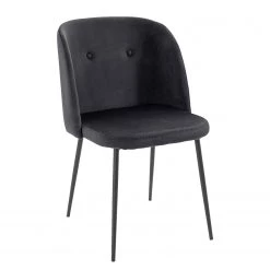 Jack & Alice Chaises Hollis (lot de 2) - Velours / Métal - Noir - Noir -ÉcoMaison Soldes 1000189811 210119 17035500002 DETAILS P000000001000189811