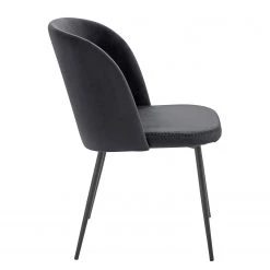 Jack & Alice Chaises Hollis (lot de 2) - Velours / Métal - Noir - Noir -ÉcoMaison Soldes 1000189811 210119 17035700003 DETAILS P000000001000189811