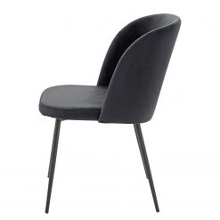 Jack & Alice Chaises Hollis (lot de 2) - Velours / Métal - Noir - Noir -ÉcoMaison Soldes 1000189811 220322 030 DETAILS P000000001000189811