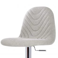 Loftscape Chaises de bar Jenkins (lot de 2) - Tissu / Métal - Chêne - Gris - Chrome brillant -ÉcoMaison Soldes 1000189813 191119 12531100197 DETAILS P000000001000189813