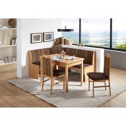 Schösswender Salle à manger Hamburg II (4 éléments) - Tissu / Partiellement en hêtre massif - Rayé marron / Hêtre -ÉcoMaison Soldes 1000191471 210707 11052800004 MOOD DETAILS P000000001000191471 mood