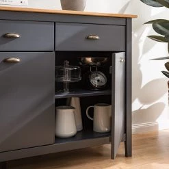 Maison Belfort Buffet Rivery - Pin massif - Anthracite -ÉcoMaison Soldes 1000193132 200302 15340800007 DETAILS P000000001000193132