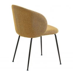 Norrwood Chaises capitonnées Mellis (lot de 2) - Tissu structuré / Métal - Noir - Jaune moutarde -ÉcoMaison Soldes 1000200237 200206 07392800149 DETAILS P000000001000200237